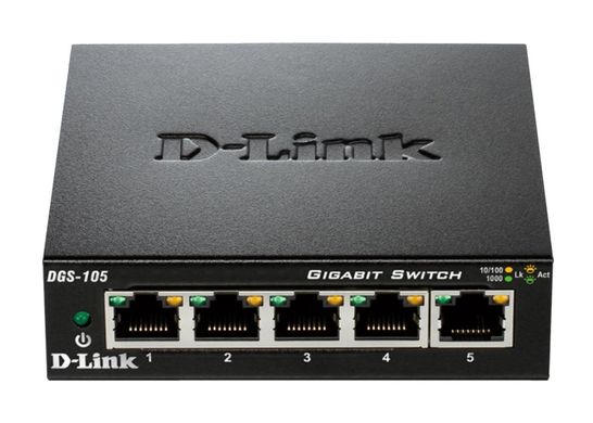 Коммутатор неуправляемый D-Link DGS-105