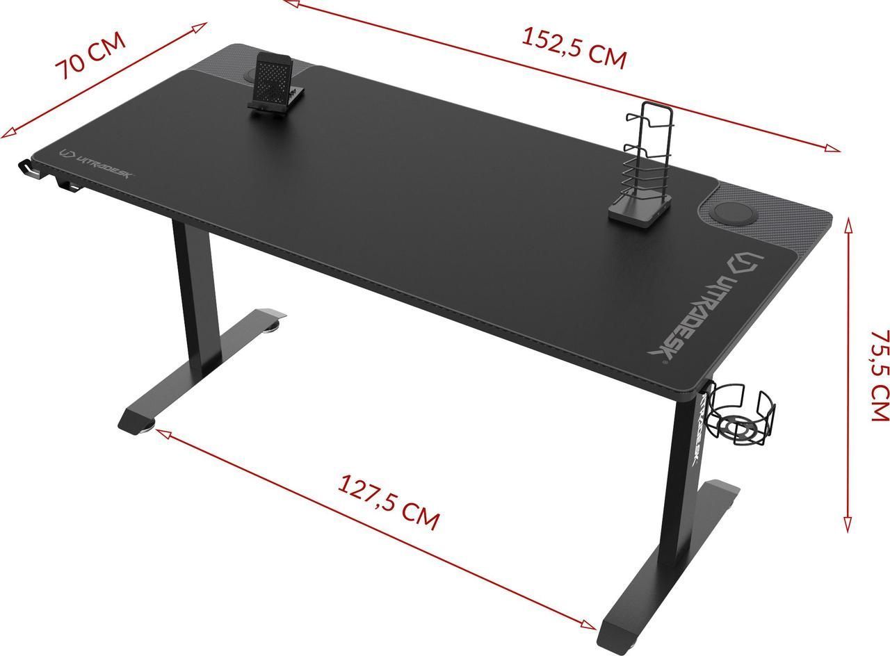 Геймерський ігровий стіл Ultradesk MOMENTUM (UDESK-MM-BK)
