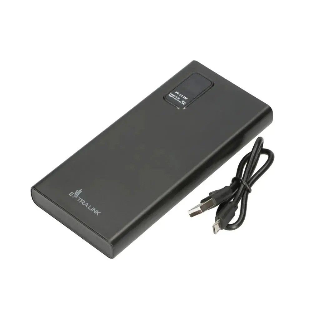 Внешний аккумулятор (павербанк) Extralink 10000mAh Fast Charging USB-C 22,5W Black (EPB-067B)
