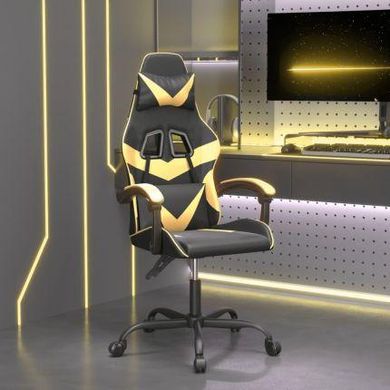 Комп'ютерне крісло для геймера VidaXL 349545 Black-Gold