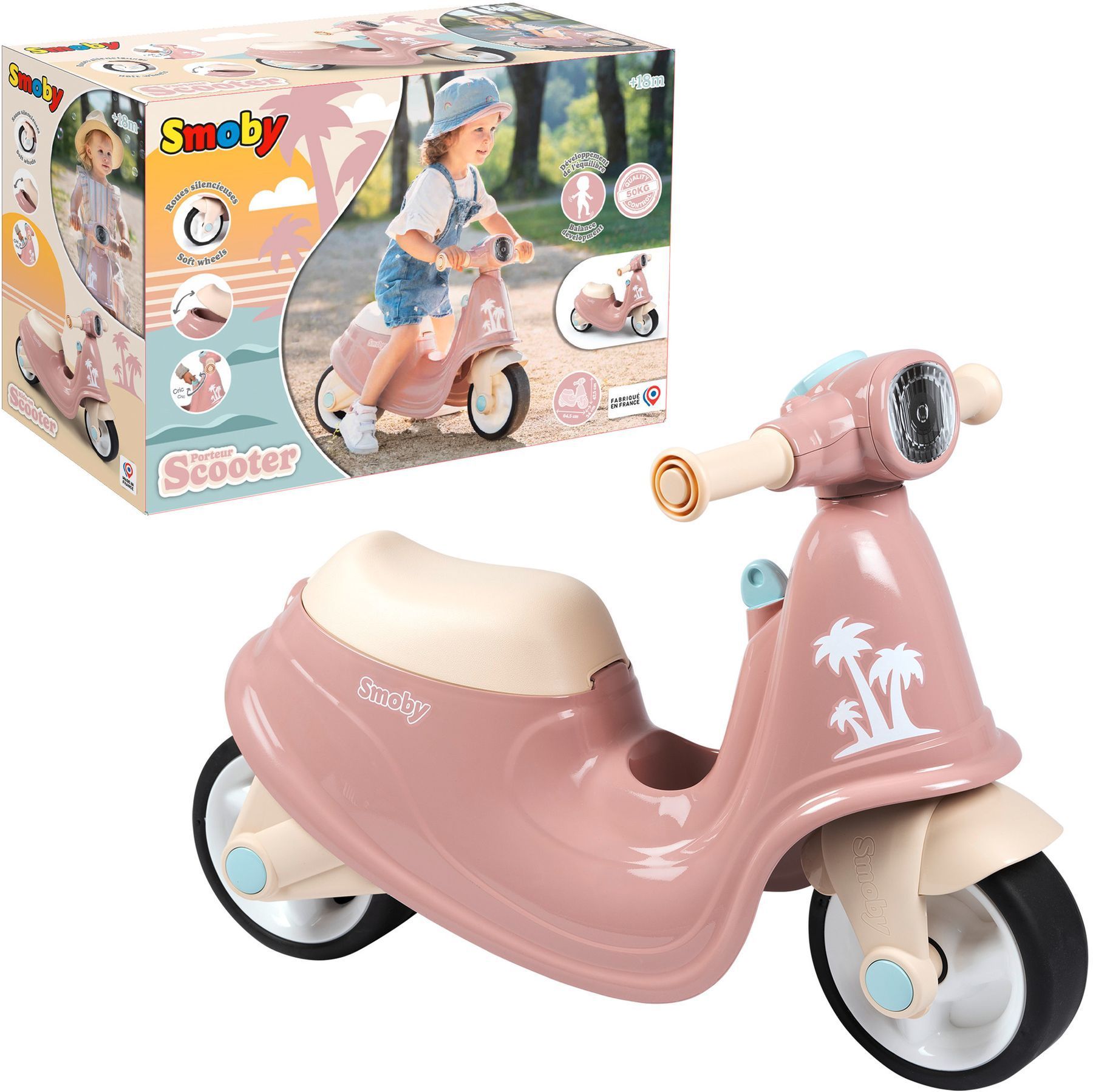 Детская каталка Smoby Розовый (721008)