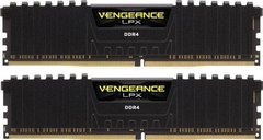 Пам'ять для настільних комп'ютерів Corsair 16 GB (2x8GB) DDR4 3600 MHz Vengeance LPX Black (CMK16GX4M2D3600C16)