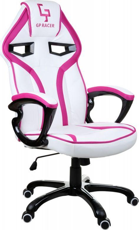 Фото - Комп'ютерне крісло Giosedio Комп'ютерне крісло для геймера  GPR212 White/Pink 