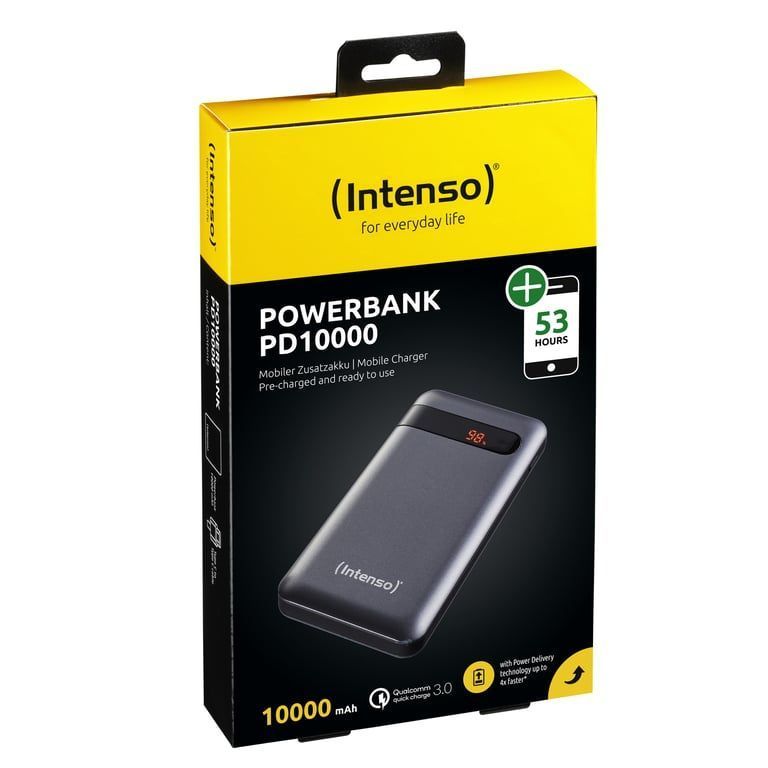 Внешний аккумулятор (павербанк) Intenso PD10000 10000mAh Black (7332330, 4034303026814, PB930388)