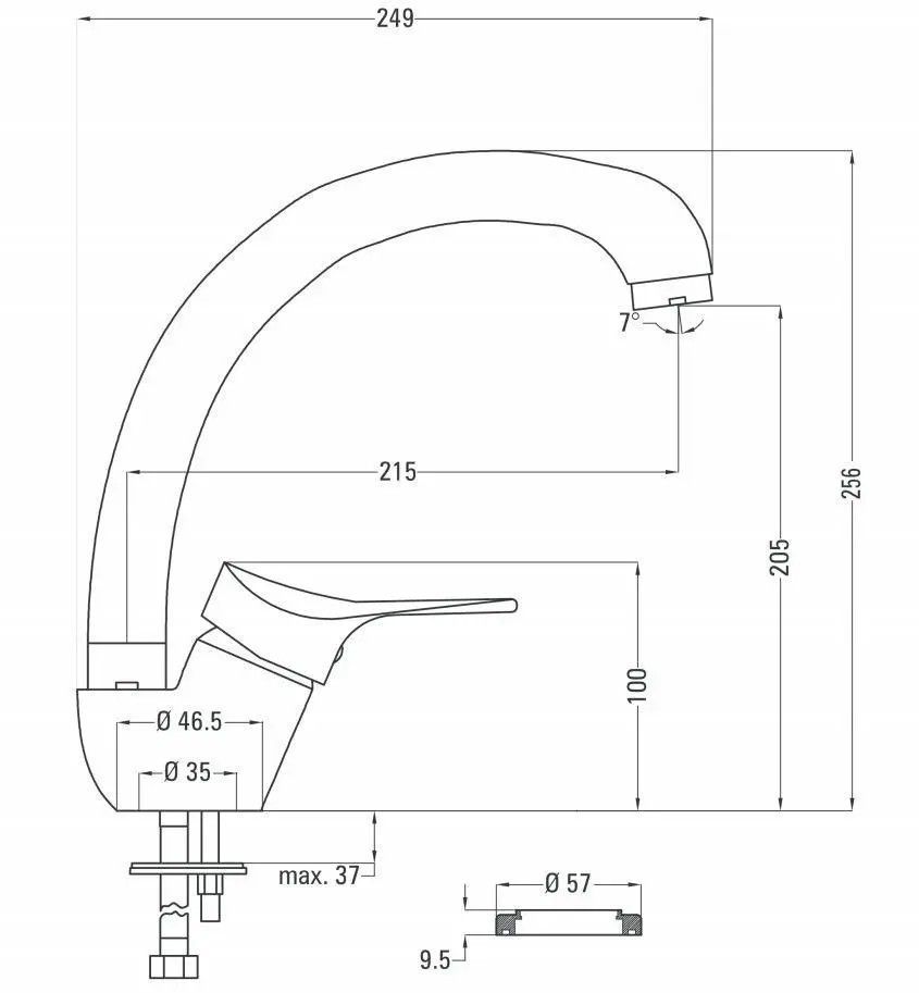 Смеситель для кухонной мойки Deante Joko BOJ 066M