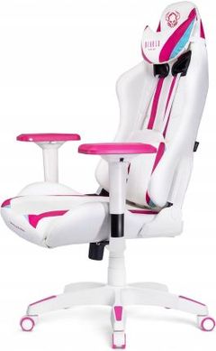 Комп'ютерне крісло для геймера Diablo X-Ray Normal Size White-Pink