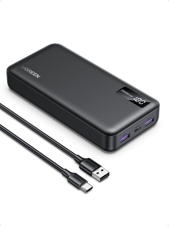 Внешний аккумулятор (павербанк) Ugreen PB312 20000mAh Black (25683)