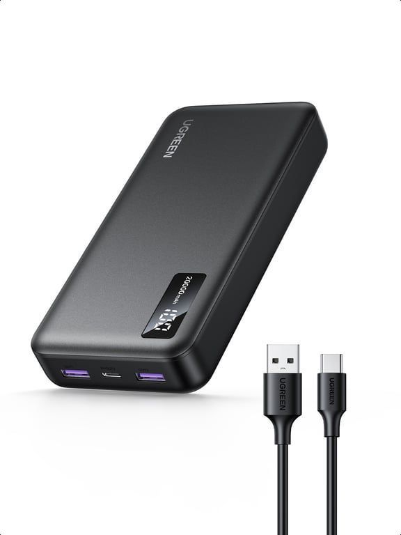 Внешний аккумулятор (павербанк) Ugreen PB312 20000mAh Black (25683)