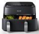Мультипіч (аерофритюрниця) Philips Dual Airfryer 3000 Series NA351/00