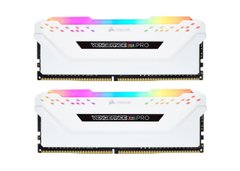 Пам'ять для настільних комп'ютерів Corsair 16 GB (2x8GB) DDR4 3200 MHz Vengeance RGB Pro White (CMW16GX4M2C3200C16W)