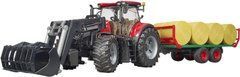 Игрушечный трактор, погрузчик, экскаватор Bruder Case IH Optum 300CVX Трактор с прицепом для тюков (03198)