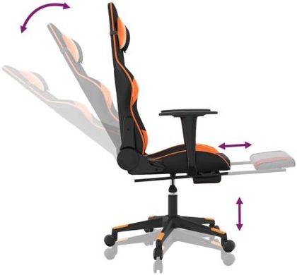 Комп'ютерне крісло для геймера VidaXL 3143770 Black-Orange