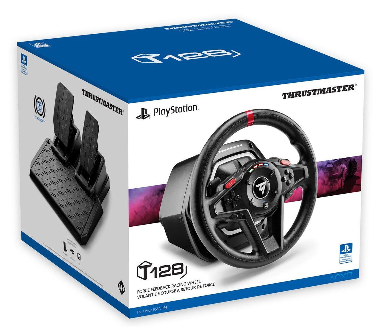 Комплект (кермо, педалі) Thrustmaster T128 PS4, PS5, PC (4160781)