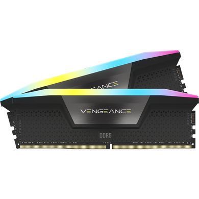 Пам'ять для настільних комп'ютерів Corsair 96 GB (2x48GB) DDR5 5600 MHz Vengeance RGB Black (CMH96GX5M2B5600C40)