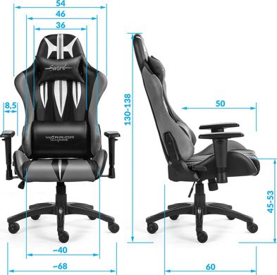 Комп'ютерне крісло для геймера Warrior Chairs Sword Red