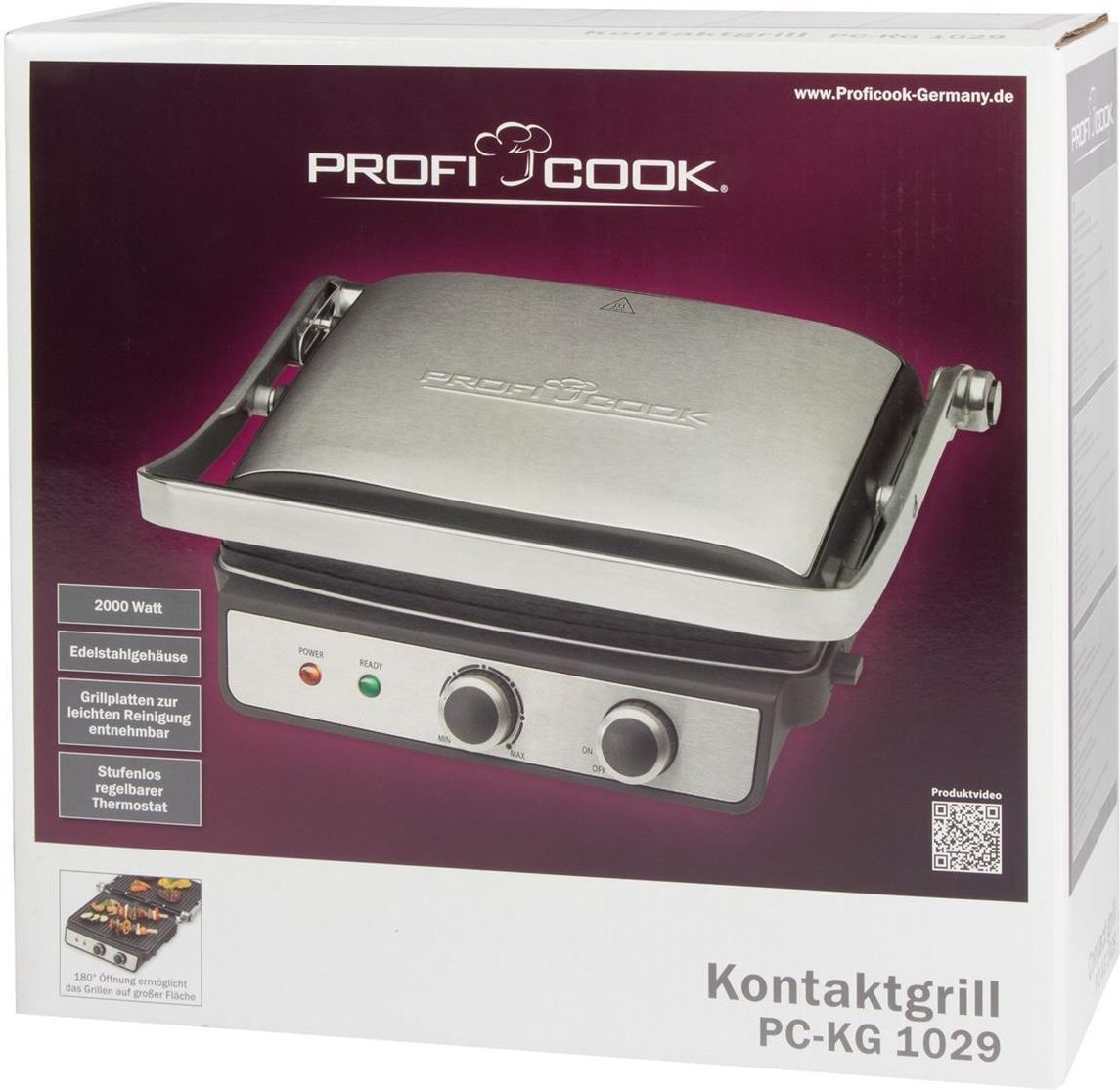 Электрогриль прижимной ProfiCook PC-KG 1029