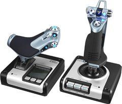 Джойстик, рычаг управления двигателем Logitech G Saitek X52 Flight Control System (945-000006)