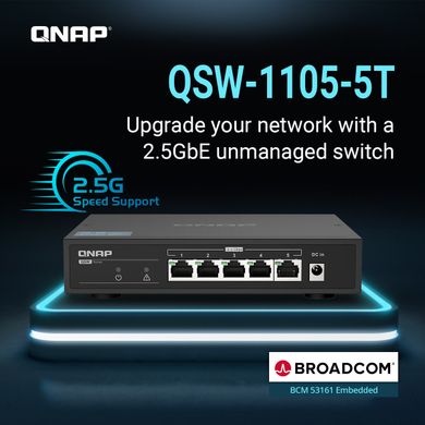 Комутатор некерований Qnap QSW-1105-5T