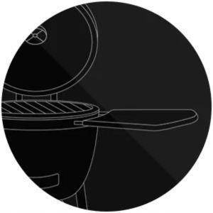 Гриль вугільний мобільний Kamado Bono Media Black