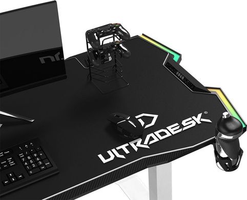 Геймерський ігровий стіл Ultradesk Force Snow (UDESK-FO-WWA)