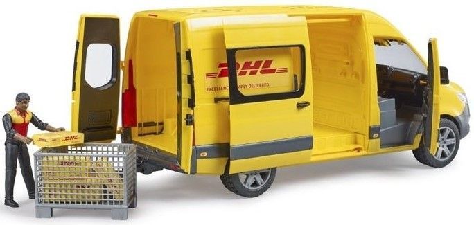 Масштабна модель Bruder MB Sprinter кур'єр DHL із фігуркою (02671)