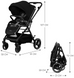 Прогулянкова коляска KinderKraft 2в1 Yoxi Pure Black