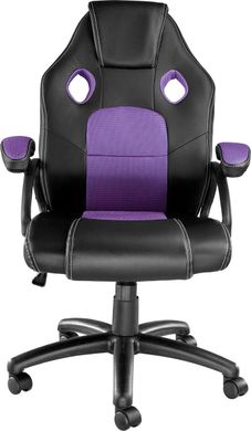 Комп'ютерне крісло для геймера Tectake Racing Mike Black-Purple (403460)
