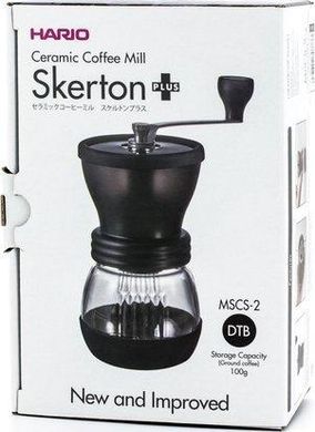 Кавомолка ручна Hario Ceramic Coffee Mill Skerton+ (MSCS-2DTB)