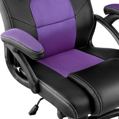 Комп'ютерне крісло для геймера Tectake Racing Mike Black-Purple (403460)