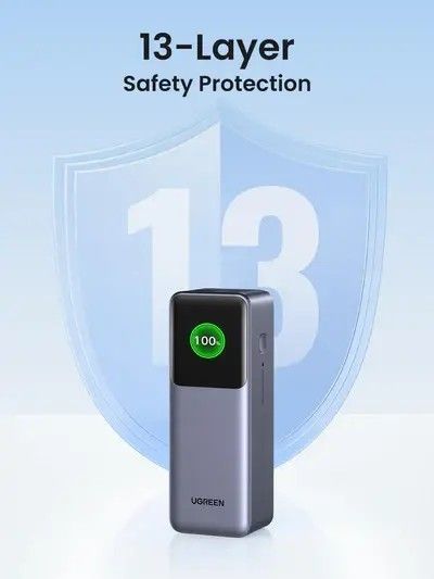 Зовнішній акумулятор (павербанк) Ugreen PB722 25000mAh 200W Gray