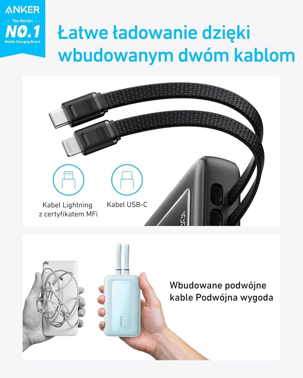 Зовнішній акумулятор (павербанк) Anker Zolo 10000mAh Black (A1680G11)