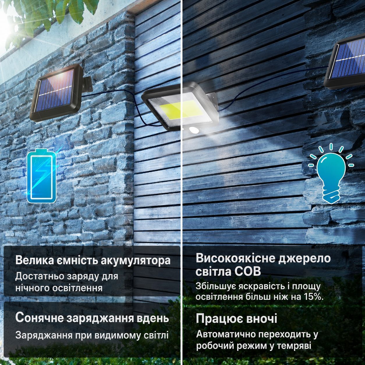 Зовнішній сонячний LED-світильник LUCE SOLARE LED ESTERNO