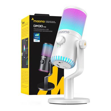 Мікрофон для ПК Maono DM30 RGB White