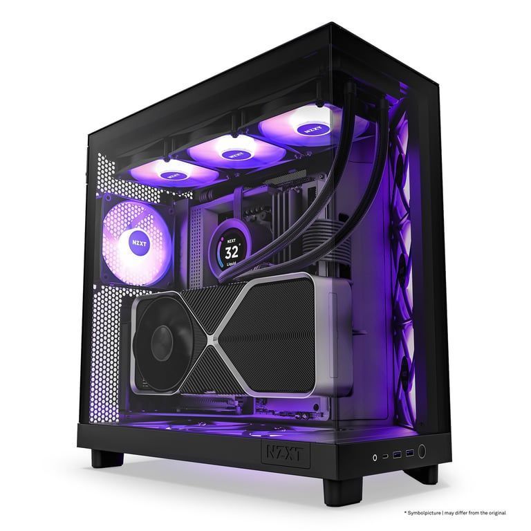 Корпус NZXT H6 FLOW RGB ALL Black (CC-H61FB-R1)