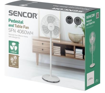 Вентилятор підлоговий Sencor SFN 4060WH