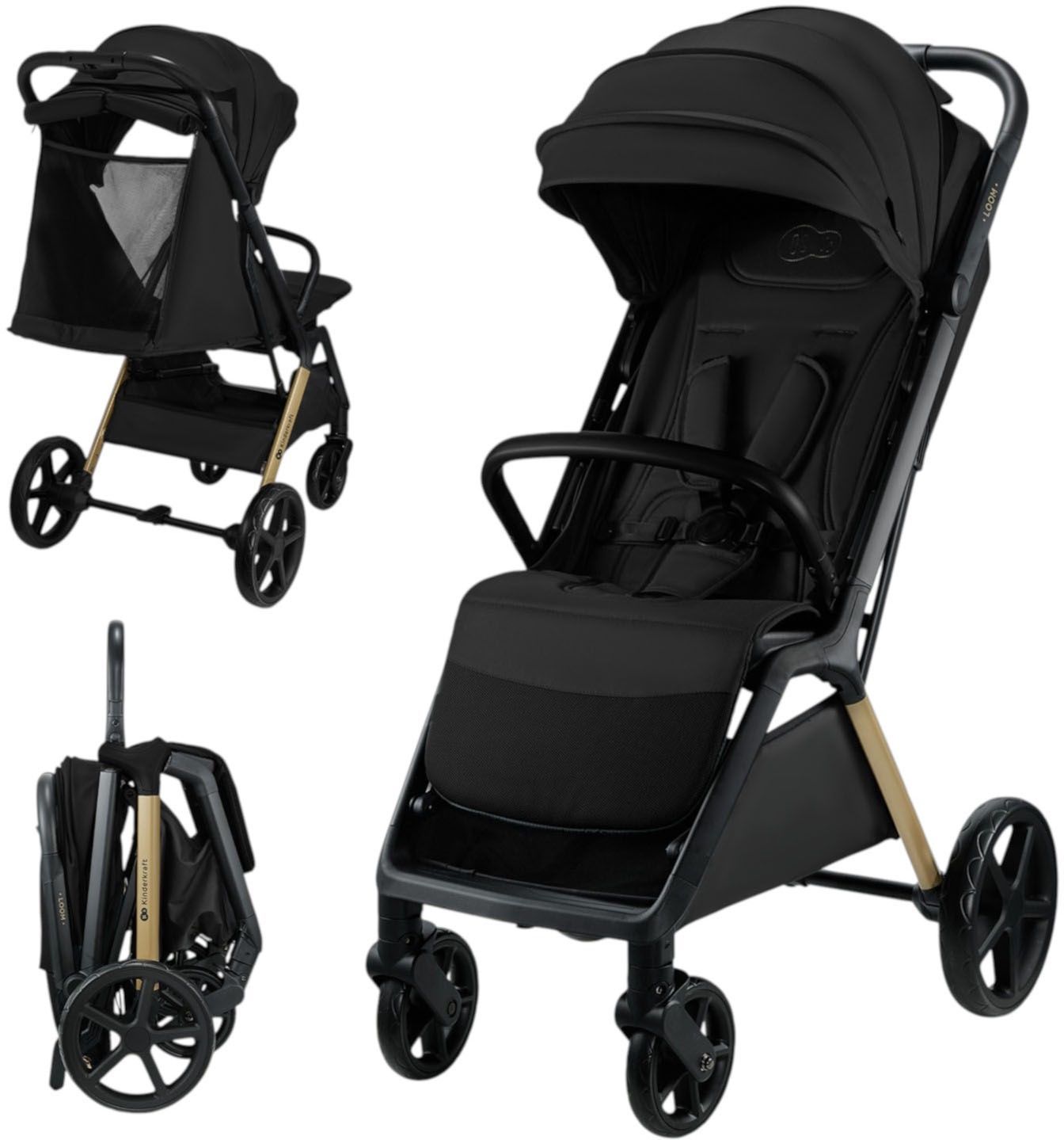 Прогулянкова коляска KinderKraft Loom Black (KSLOOM00BLK00BS)