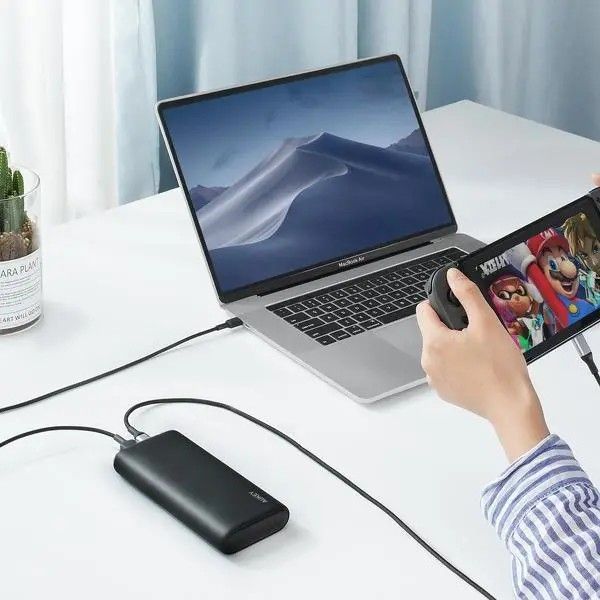 Зовнішній акумулятор (павербанк) Aukey 20000mAh 65W Black (PB-Y37)