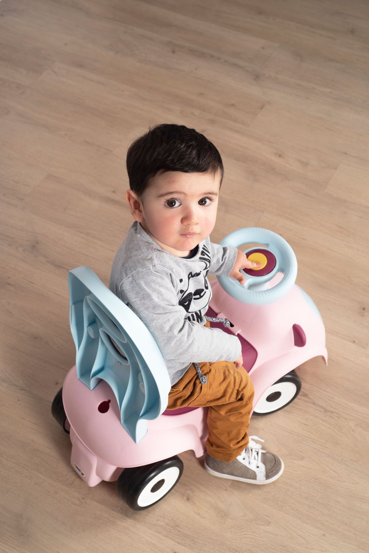 Каталка с родительской ручкой Smoby Pink (720305)