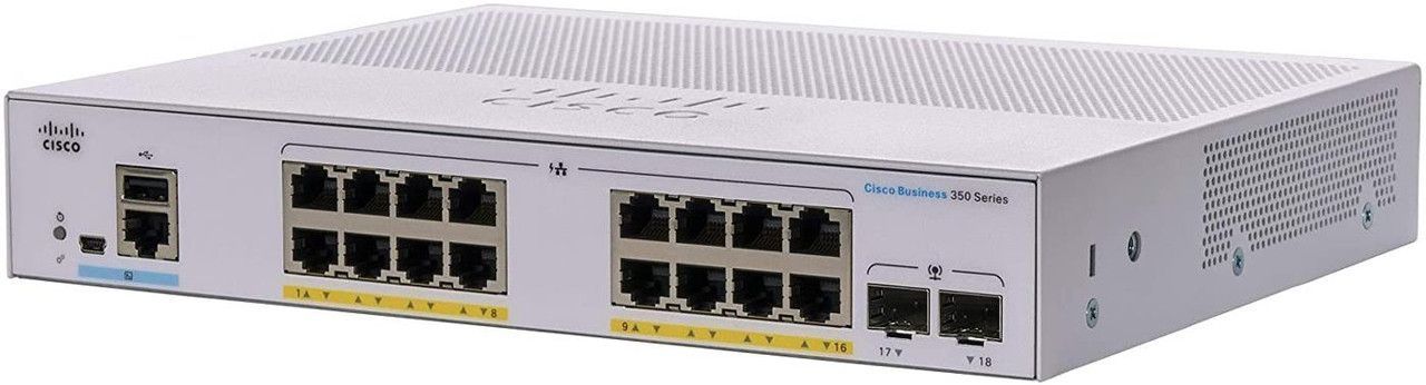Коммутатор управляемый Cisco CBS350 (CBS350-16P-E-2G-EU)