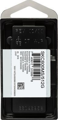 SSD накопитель Kingston KC600 512 GB (SKC600MS/512G)