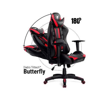 Комп'ютерне крісло для геймера Diablo Chairs X-Ray L red