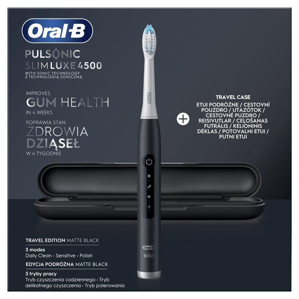 Электрическая зубная щетка Oral-B Pulsonic Slim Luxe 4500 Black