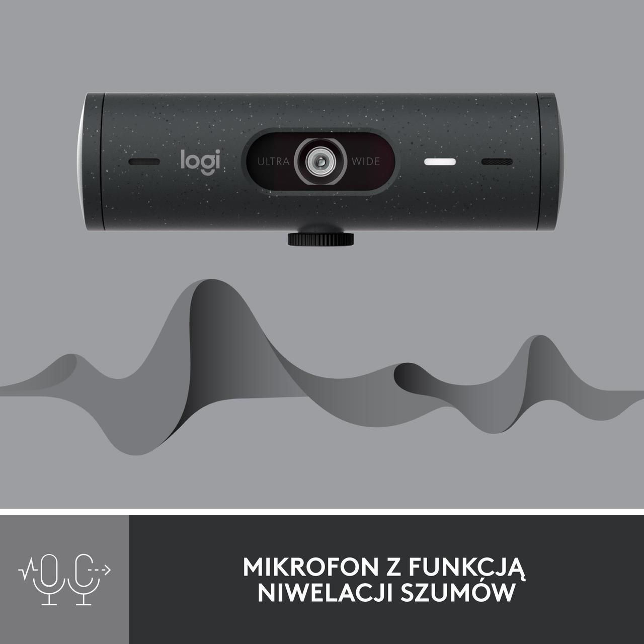 Веб-камера Logitech Brio 500 Graphite (960-001422)