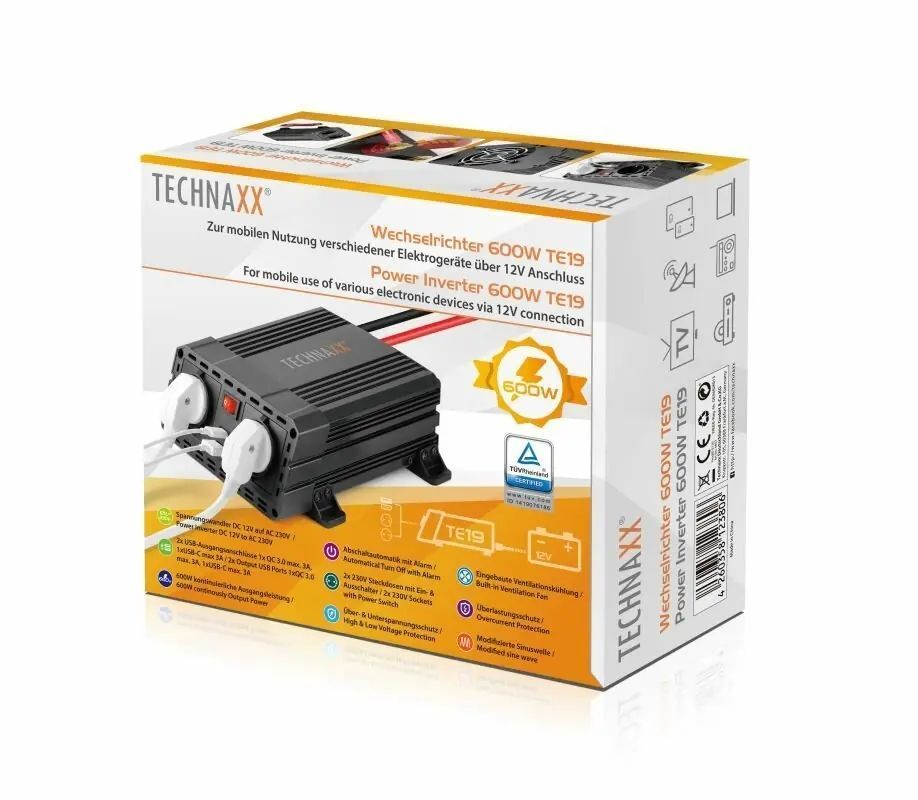Преобразователь (инвертор) DC-AC Technaxx TE19