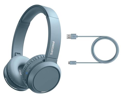 Навушники з мікрофоном Philips TAH4205 Over-Ear Wireless Blue TAH4205BL