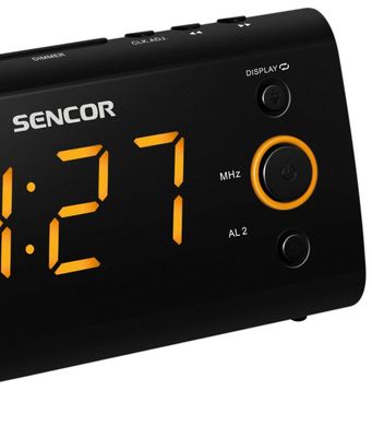 Настольные часы с будильником Sencor SRC 330 OR