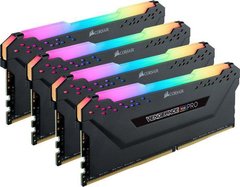 Пам'ять для настільних комп'ютерів Corsair 32 GB (4x8GB) DDR4 3200 MHz Vengeance RGB PRO (CMW32GX4M4C3200C16)