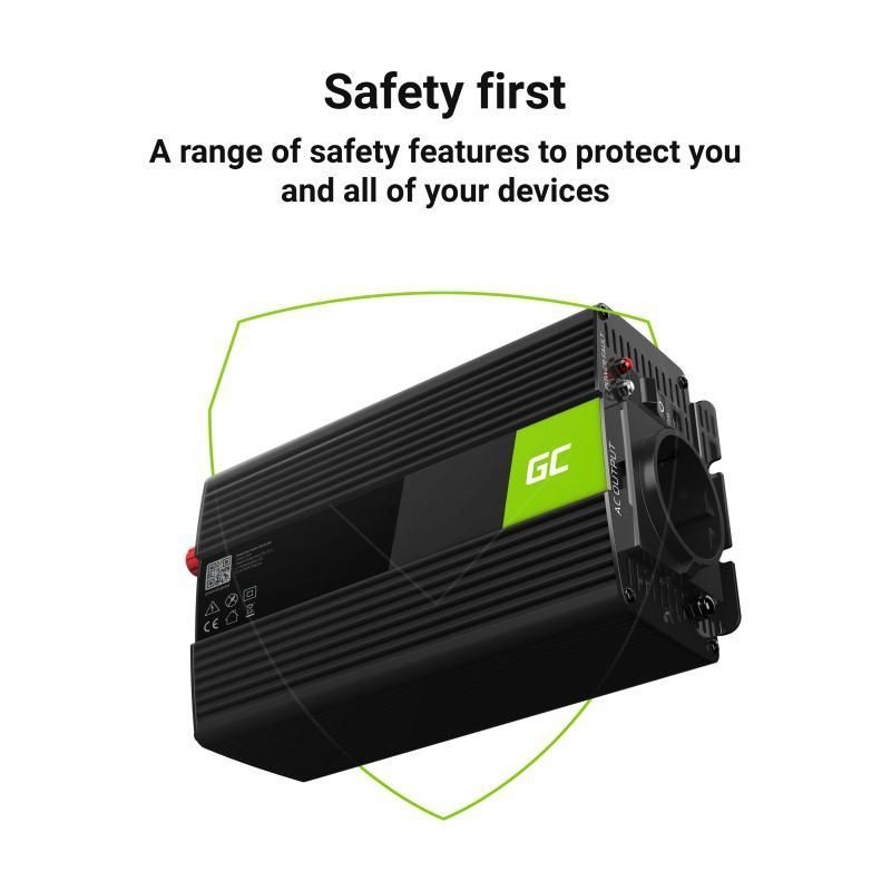 Перетворювач (інвертор) DC-AC Green Cell INV16 12V/230V 500/1000W