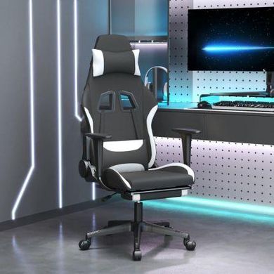 Комп'ютерне крісло для геймера VidaXL 345508 Black-White