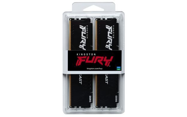 Память для настольных компьютеров Kingston Fury 64GB (2x32GB) DDR5 6400MHz Beast EXPO (KF564C32BBEK2-64)